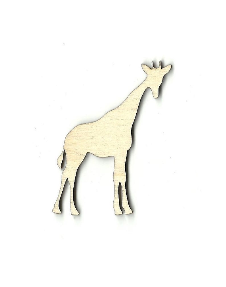 Giraffe Laser Cut Out Unfinished Wood Shape Craft Supply Etsy