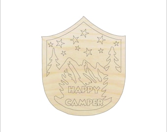 Sign Camping - Laser Cut Out Unfinished Wood Craft Shape TRP67 Sign Camping - Laser Cut Out Unfinished Wood Craft Shape TRP67