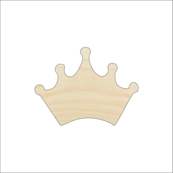 Crown - Laser Cut Out Unfinished Wood Craft Shape CLT56 Crown - Laser Cut Out Unfinished Wood Craft Shape CLT56