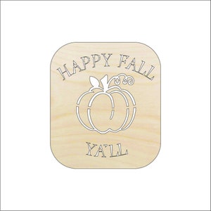 Sign Happy Fall - Laser Cut Out Unfinished Wood Craft Shape FAL214 Sign Happy Fall - Laser Cut Out Unfinished Wood Craft Shape FAL214