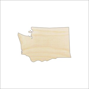 State Washington - Laser Cut Out Unfinished Wood Craft Shape STAT95 State Washington - Laser Cut Out Unfinished Wood Craft Shape STAT95