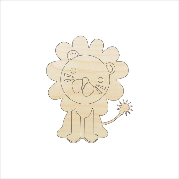 Cat Lion - Laser Cut Out Unfinished Wood Craft Shape CAT169 Cat Lion - Laser Cut Out Unfinished Wood Craft Shape CAT169