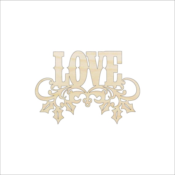 Word Faith Hope Love - Laser Cut Out Unfinished Wood Craft Shape WRD114 Word Faith Hope Love - Laser Cut Out Unfinished Wood Craft Shape WRD114