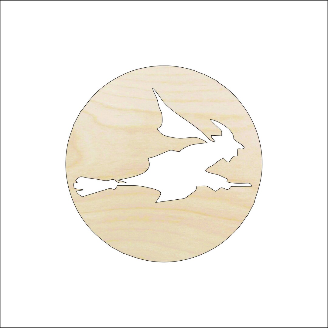 Witch - Laser Cut Out Unfinished Wood Craft Shape FAL100 Witch - Laser Cut Out Unfinished Wood Craft Shape FAL100
