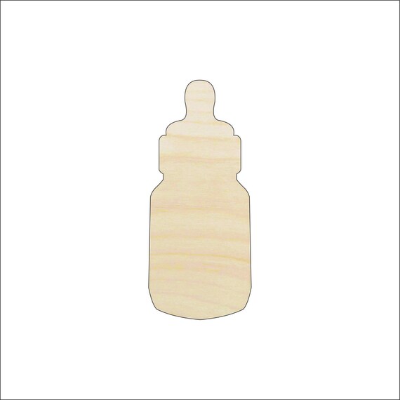 Baby Bottle - Laser Cut Out Unfinished Wood Craft Shape BBY45 Baby Bottle - Laser Cut Out Unfinished Wood Craft Shape BBY45