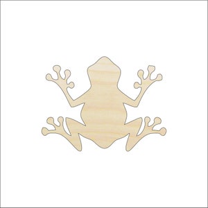 Frog - Laser Cut Out Unfinished Wood Craft Shape FRG1 Frog - Laser Cut Out Unfinished Wood Craft Shape FRG1