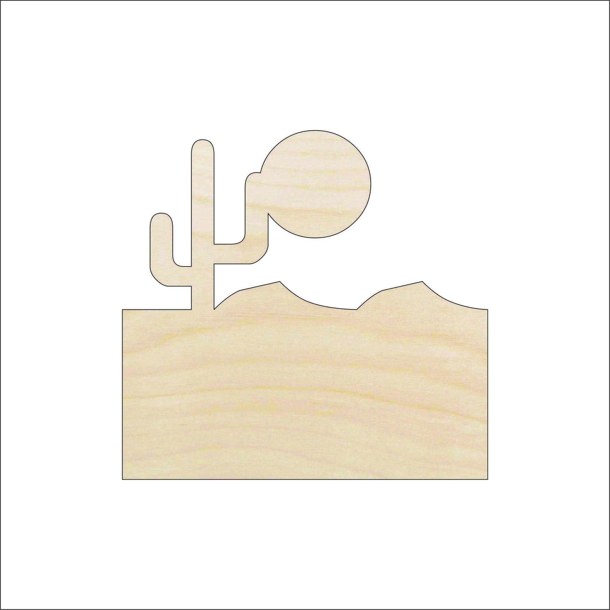 Tree Cactus - Laser Cut Out Unfinished Wood Craft Shape TRE12 Tree Cactus - Laser Cut Out Unfinished Wood Craft Shape TRE12