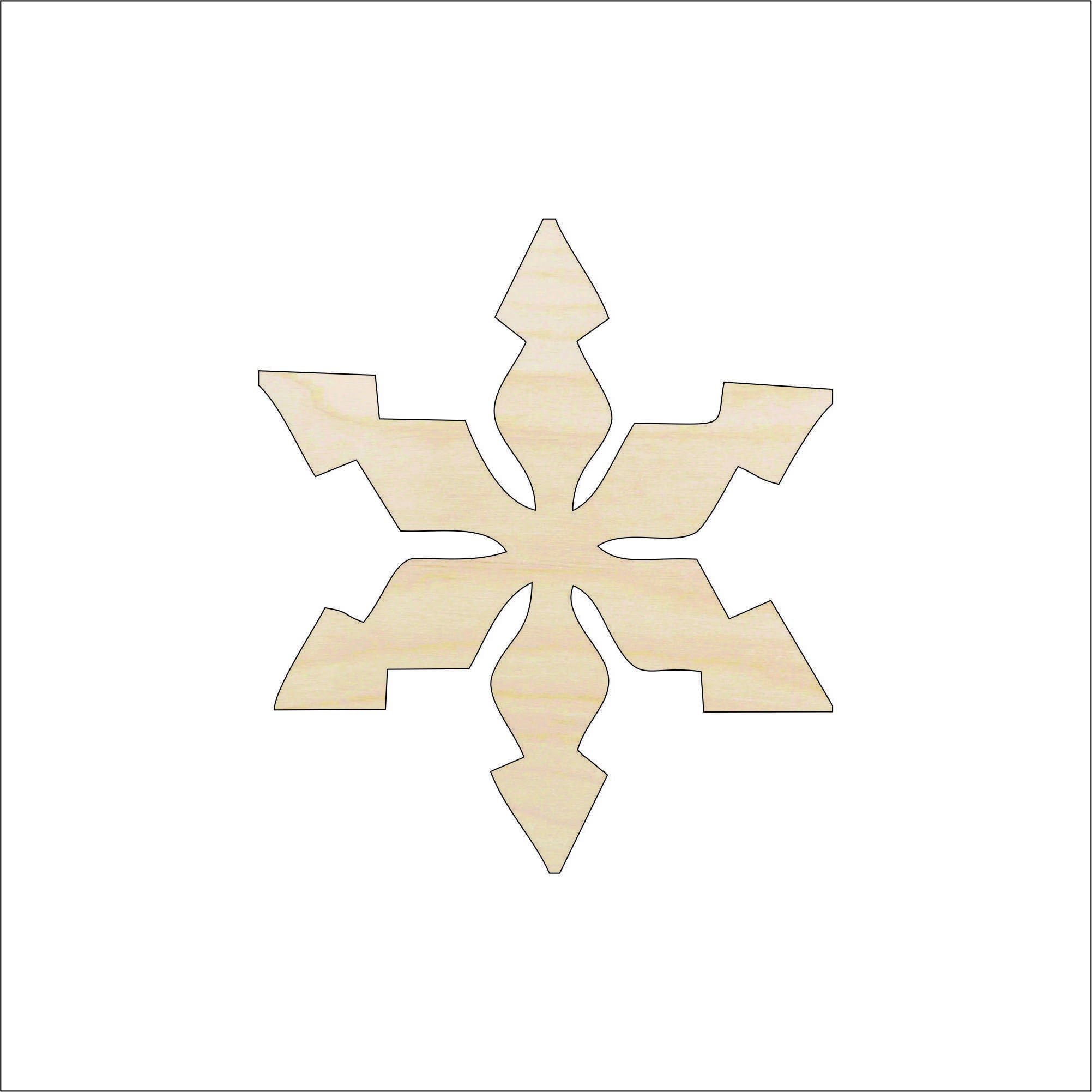 Snowflake - Laser Cut Out Unfinished Wood Craft Shape SNW21 Snowflake - Laser Cut Out Unfinished Wood Craft Shape SNW21
