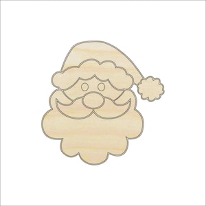 Santa Claus - Laser Cut Out Unfinished Wood Craft Shape XMS222 Santa Claus - Laser Cut Out Unfinished Wood Craft Shape XMS222
