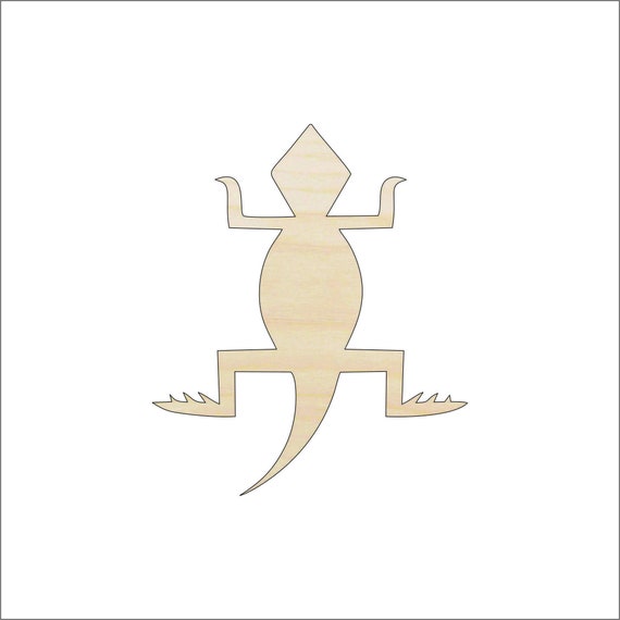 Lizard - Laser Cut Out Unfinished Wood Craft Shape REP48 Lizard - Laser Cut Out Unfinished Wood Craft Shape REP48