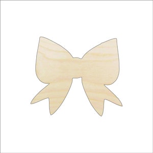 Bow - Laser Cut Out Unfinished Wood Craft Shape BOW10 Bow - Laser Cut Out Unfinished Wood Craft Shape BOW10