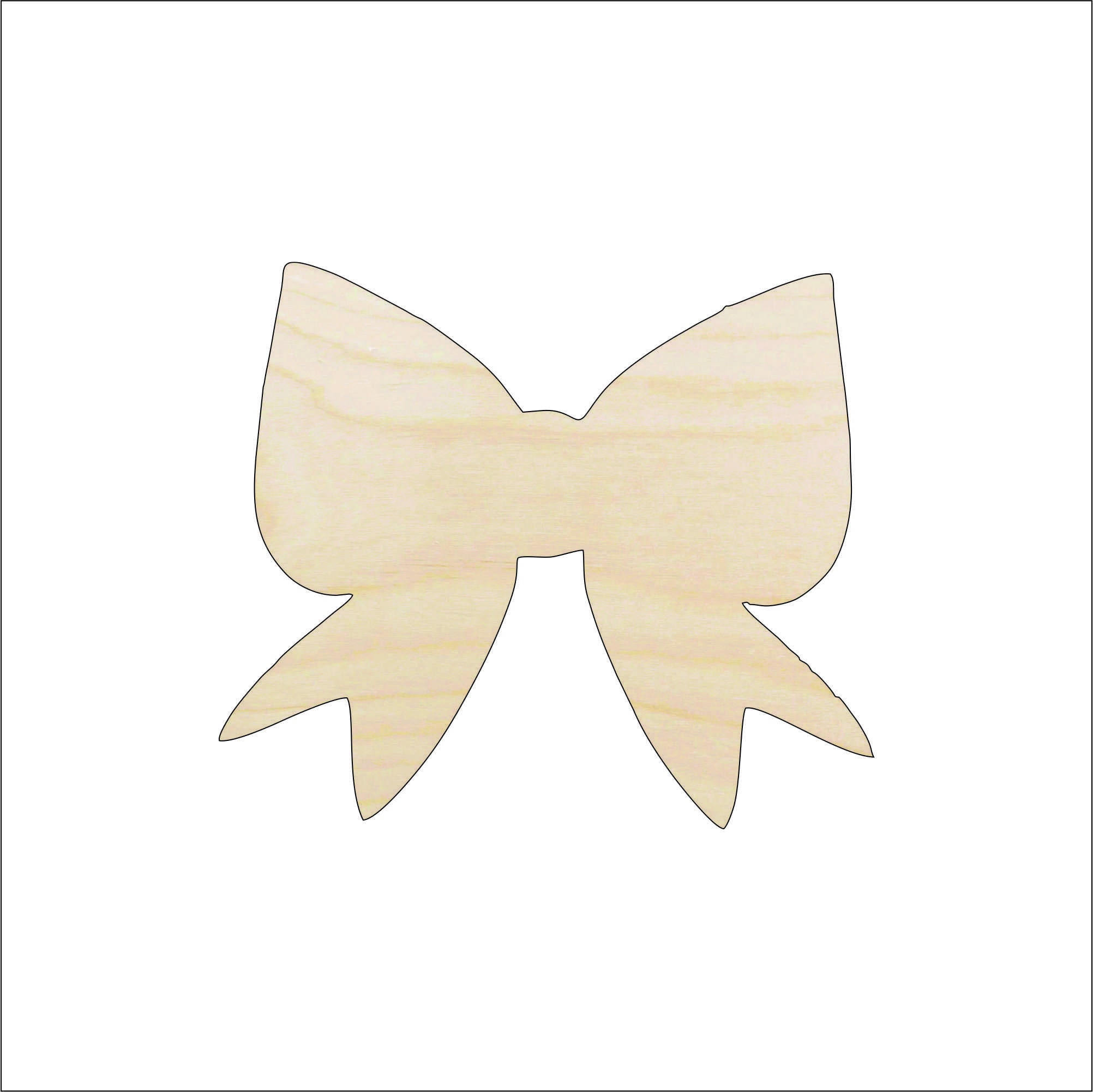 Bow - Laser Cut Out Unfinished Wood Craft Shape BOW10 Bow - Laser Cut Out Unfinished Wood Craft Shape BOW10