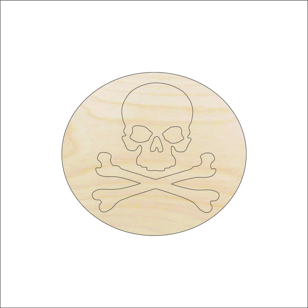 Skull - Laser Cut Out Unfinished Wood Craft Shape SKL13 Skull - Laser Cut Out Unfinished Wood Craft Shape SKL13