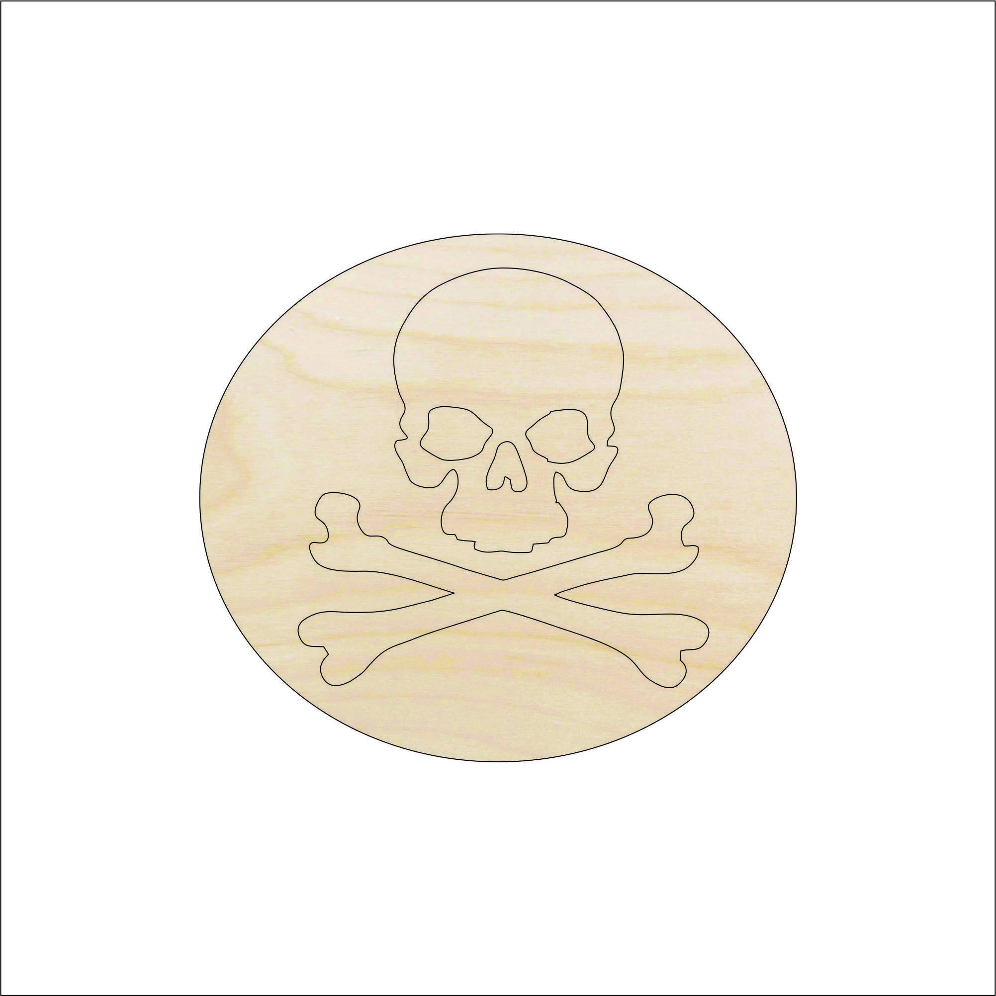 Skull - Laser Cut Out Unfinished Wood Craft Shape SKL13 Skull - Laser Cut Out Unfinished Wood Craft Shape SKL13