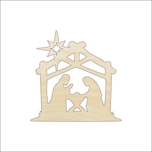 Nativity - Laser Cut Out Unfinished Wood Craft Shape XMS152 Nativity - Laser Cut Out Unfinished Wood Craft Shape XMS152