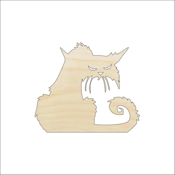 Cat - Laser Cut Out Unfinished Wood Craft Shape CAT64 Cat - Laser Cut Out Unfinished Wood Craft Shape CAT64