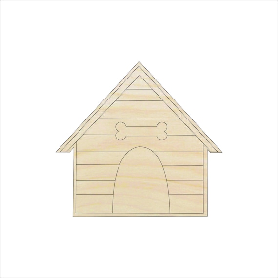 Dog House - Laser Cut Out Unfinished Wood Craft Shape DOG51 Dog House - Laser Cut Out Unfinished Wood Craft Shape DOG51