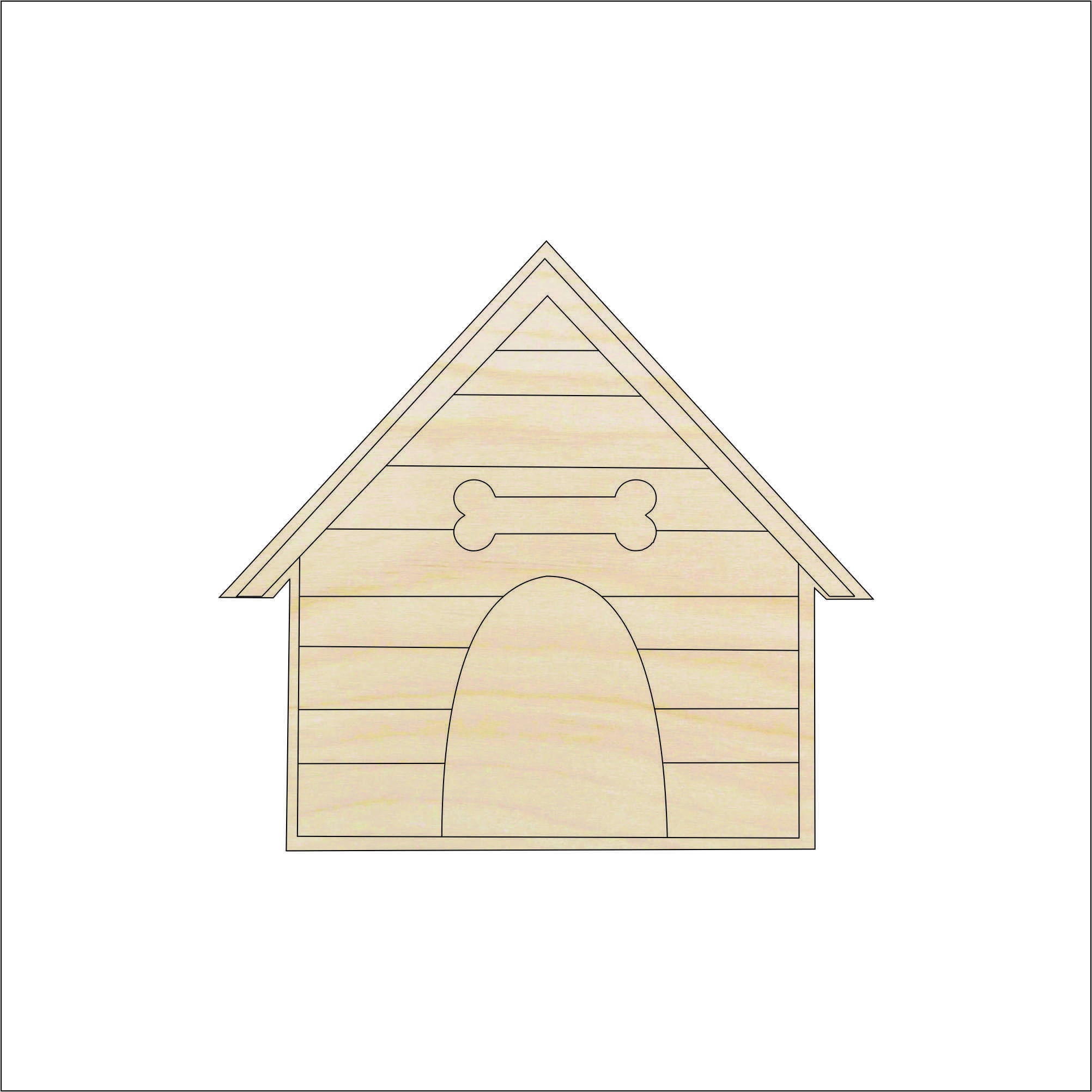 Dog House - Laser Cut Out Unfinished Wood Craft Shape DOG51 Dog House - Laser Cut Out Unfinished Wood Craft Shape DOG51