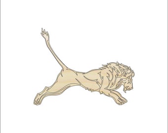 Cat Cheetah - Laser Cut Out Unfinished Wood Craft Shape CAT29 Cat Cheetah - Laser Cut Out Unfinished Wood Craft Shape CAT29