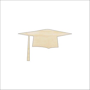 School Graduation Cap - Laser Cut Out Unfinished Wood Craft Shape SCL3 School Graduation Cap - Laser Cut Out Unfinished Wood Craft Shape SCL3
