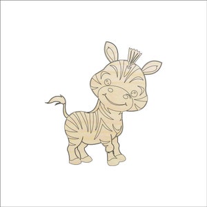 Zebra - Laser Cut Out Unfinished Wood Craft Shape ANML67 Zebra - Laser Cut Out Unfinished Wood Craft Shape ANML67