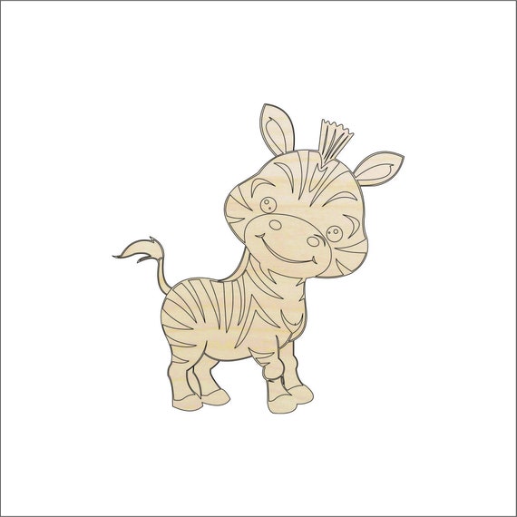 Zebra - Laser Cut Out Unfinished Wood Craft Shape ANML67 Zebra - Laser Cut Out Unfinished Wood Craft Shape ANML67