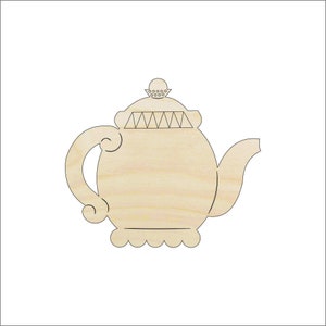 Drink Teapot - Laser Cut Out Unfinished Wood Craft Shape FOD5 Drink Teapot - Laser Cut Out Unfinished Wood Craft Shape FOD5