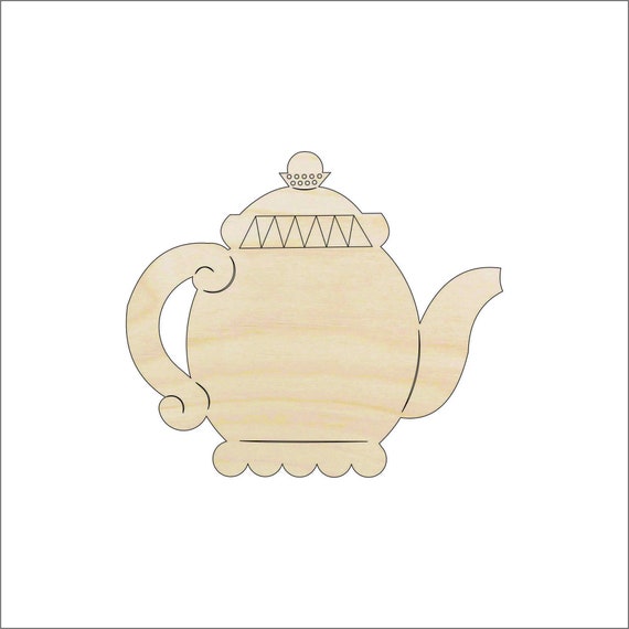 Drink Teapot - Laser Cut Out Unfinished Wood Craft Shape FOD5 Drink Teapot - Laser Cut Out Unfinished Wood Craft Shape FOD5