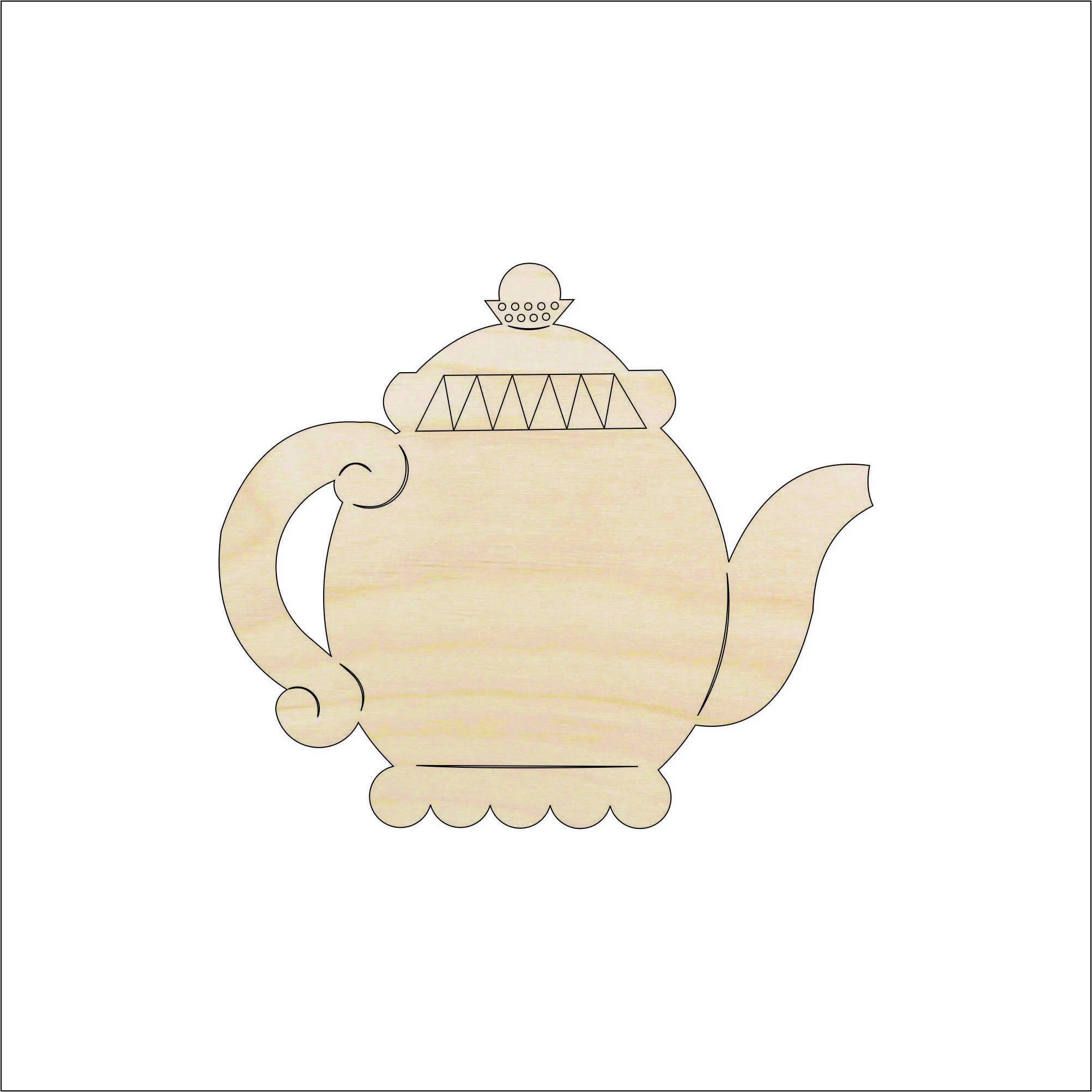Drink Teapot - Laser Cut Out Unfinished Wood Craft Shape FOD5 Drink Teapot - Laser Cut Out Unfinished Wood Craft Shape FOD5