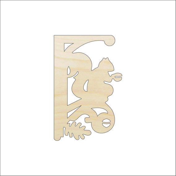 Shelf Bracket Squirrel - Laser Cut Out Unfinished Wood Craft Shape SHLF6 Shelf Bracket Squirrel - Laser Cut Out Unfinished Wood Craft Shape SHLF6