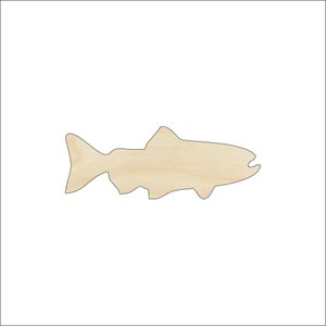 Fish - Laser Cut Out Unfinished Wood Craft Shape FSH34 Fish - Laser Cut Out Unfinished Wood Craft Shape FSH34
