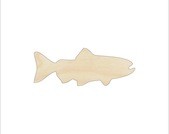 Fish - Laser Cut Out Unfinished Wood Craft Shape FSH34 Fish - Laser Cut Out Unfinished Wood Craft Shape FSH34