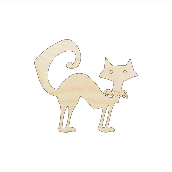 Cat - Laser Cut Out Unfinished Wood Craft Shape FAL66 Cat - Laser Cut Out Unfinished Wood Craft Shape FAL66