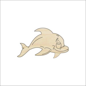 Dolphin - Laser Cut Out Unfinished Wood Craft Shape SEA76 Dolphin - Laser Cut Out Unfinished Wood Craft Shape SEA76