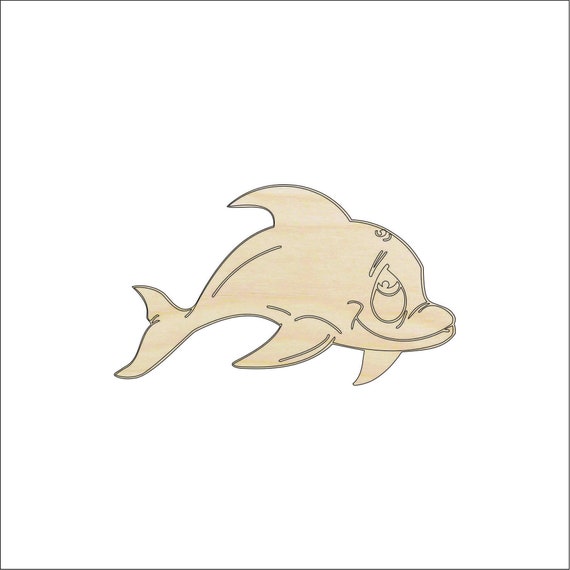 Dolphin - Laser Cut Out Unfinished Wood Craft Shape SEA76 Dolphin - Laser Cut Out Unfinished Wood Craft Shape SEA76