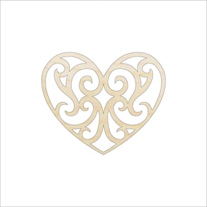 Heart - Laser Cut Out Unfinished Wood Craft Shape DSN28 Heart - Laser Cut Out Unfinished Wood Craft Shape DSN28