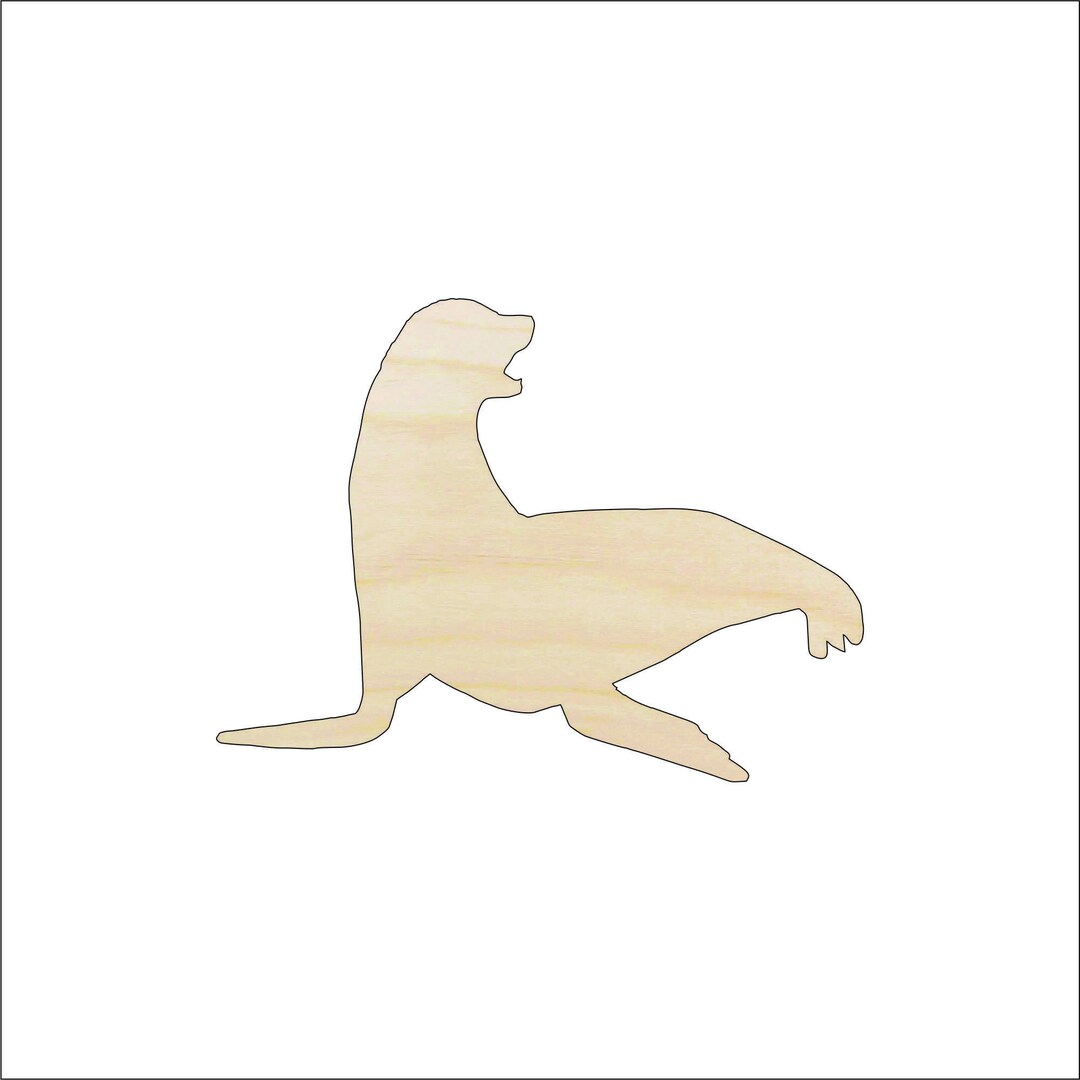 Seal - Laser Cut Out Unfinished Wood Craft Shape ANML86 Seal - Laser Cut Out Unfinished Wood Craft Shape ANML86