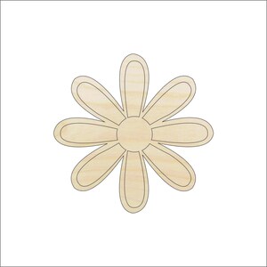 Flower - Laser Cut Out Unfinished Wood Craft Shape FLR58 Flower - Laser Cut Out Unfinished Wood Craft Shape FLR58