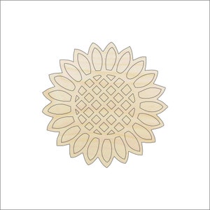 Flower Sunflower - Laser Cut Out Unfinished Wood Shape Craft Supply FLR41