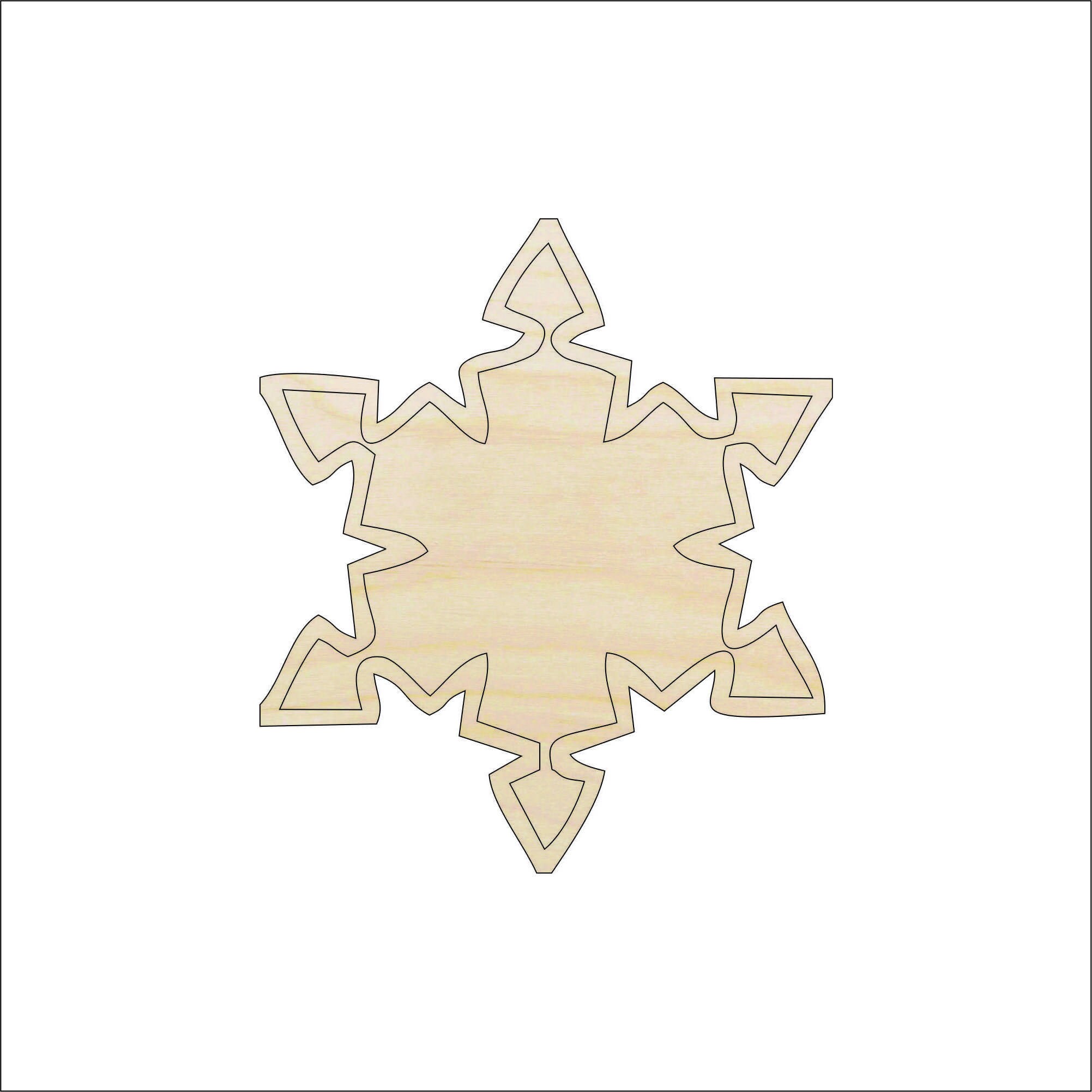 Snowflake - Laser Cut Out Unfinished Wood Craft Shape SNW33 Snowflake - Laser Cut Out Unfinished Wood Craft Shape SNW33