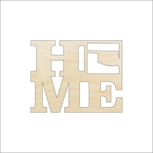 State Oklahoma Home - Laser Cut Out Unfinished Wood Craft Shape STAT27 State Oklahoma Home - Laser Cut Out Unfinished Wood Craft Shape STAT27