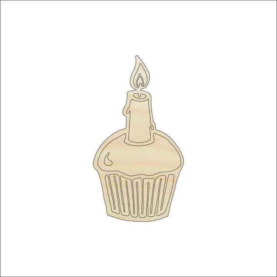 Dessert Cupcake - Laser Cut Out Unfinished Wood Craft Shape FOD52 Dessert Cupcake - Laser Cut Out Unfinished Wood Craft Shape FOD52