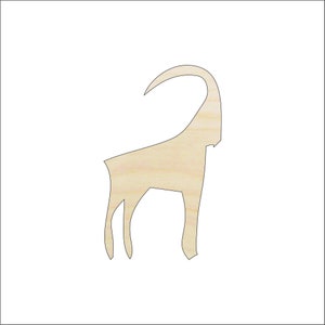 Goat - Laser Cut Out Unfinished Wood Craft Shape ANML57 Goat - Laser Cut Out Unfinished Wood Craft Shape ANML57