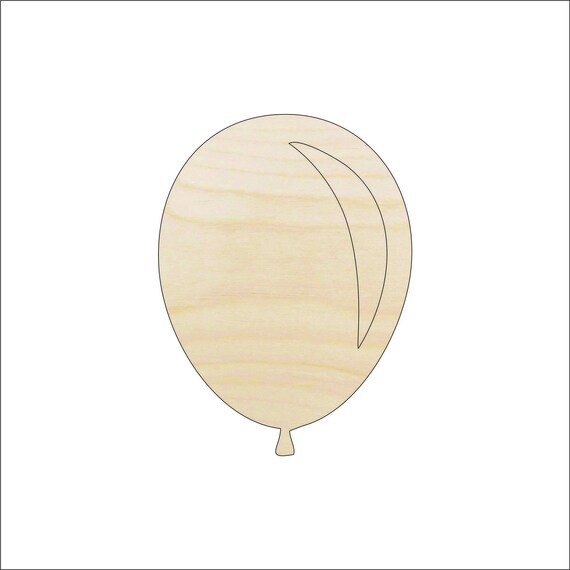 Balloon - Laser Cut Out Unfinished Wood Craft Shape BLN10 Balloon - Laser Cut Out Unfinished Wood Craft Shape BLN10