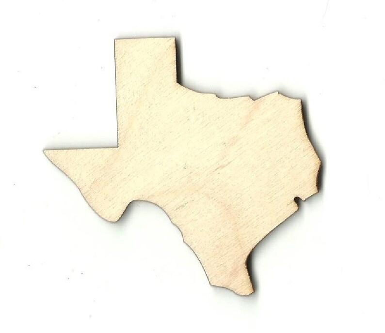 Texas Laser Cut Out Unfinished Wood Shape Craft Supply Etsy