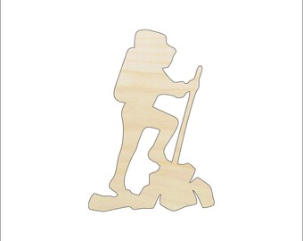 Sport Hiking - Laser Cut Out Unfinished Wood Craft Shape TRP45 Sport Hiking - Laser Cut Out Unfinished Wood Craft Shape TRP45