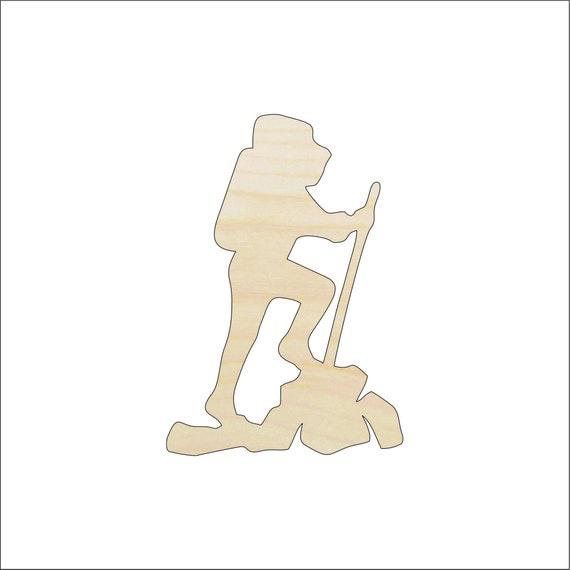 Sport Hiking - Laser Cut Out Unfinished Wood Craft Shape TRP45 Sport Hiking - Laser Cut Out Unfinished Wood Craft Shape TRP45