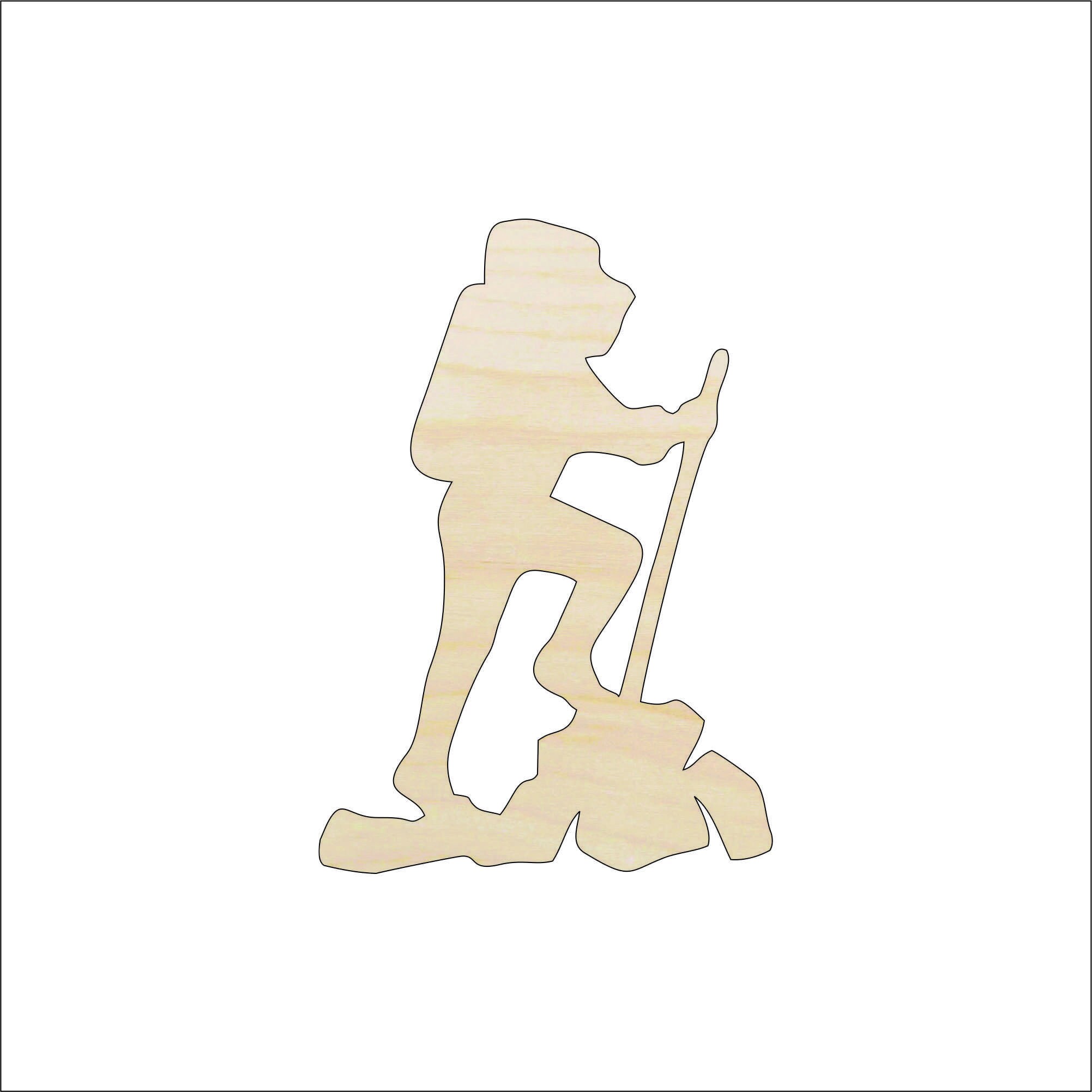 Sport Hiking - Laser Cut Out Unfinished Wood Craft Shape TRP45 Sport Hiking - Laser Cut Out Unfinished Wood Craft Shape TRP45