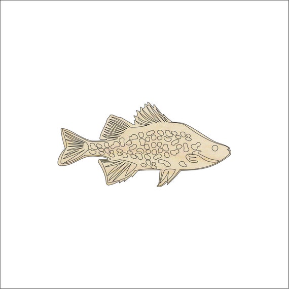Fish - Laser Cut Out Unfinished Wood Craft Shape FSH76 Fish - Laser Cut Out Unfinished Wood Craft Shape FSH76