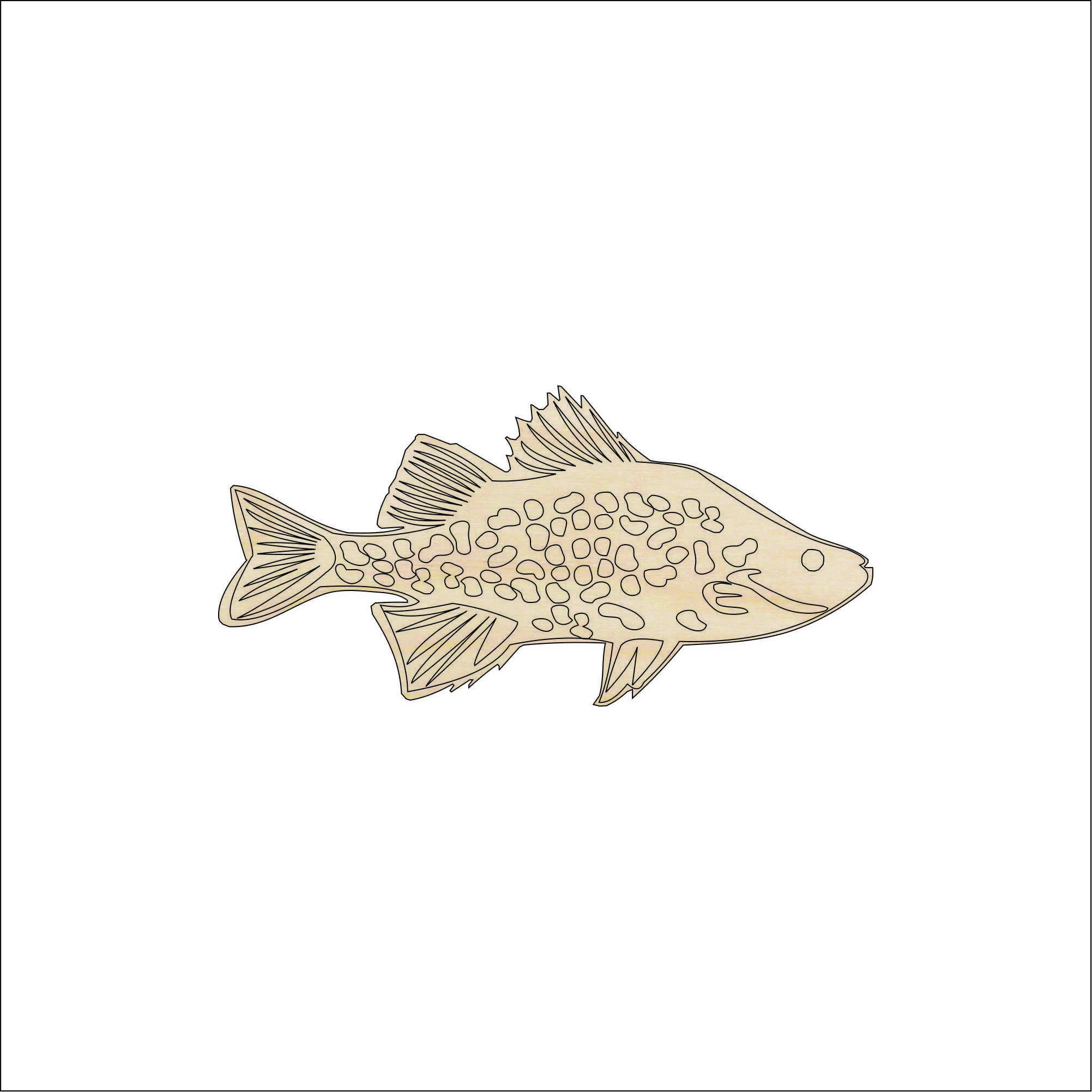 Fish - Laser Cut Out Unfinished Wood Craft Shape FSH76 Fish - Laser Cut Out Unfinished Wood Craft Shape FSH76